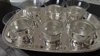 Set Tazzine Vassoio Placcato Argento