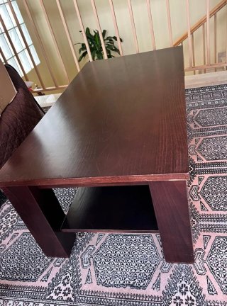 Mesa auxiliar sofá madera 110x60