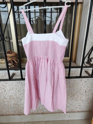 Vestido Vichy Rosa y Blanco