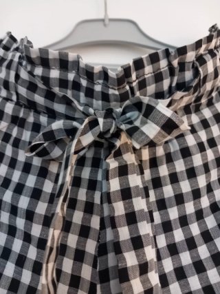 Pantalón corto cuadros mujer