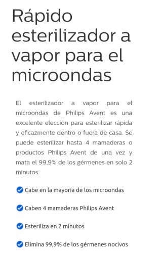 Esterilizador Microondas Philips Avent Expres