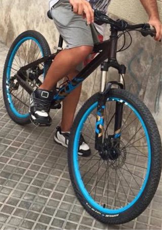 Bicicleta Scott Marrón Ruedas Azules