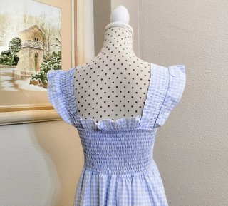 Vestido largo cuadros vichy T. Única M/L/XL