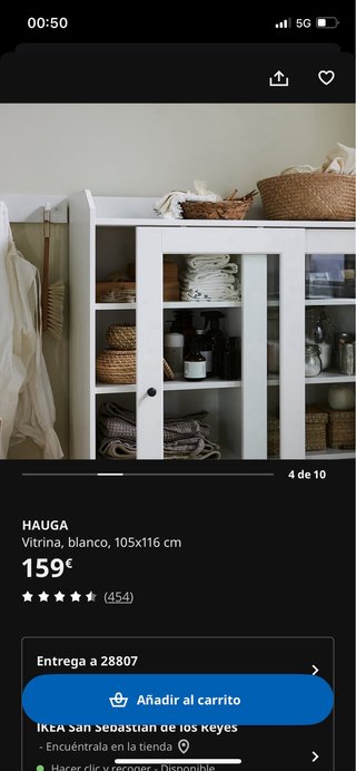 Vitrina Ikea madera y cristal