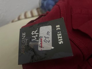 Pantalón Hombre Mr One Rojo Ttalla48  valia27 euro