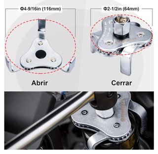 Llave extractora filtros aceite 3 garras