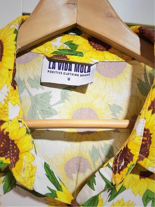 Vestido camisero oversize girasoles