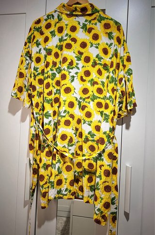 Vestido camisero oversize girasoles