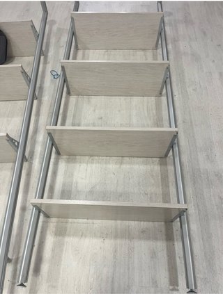 Estantería modular madera y acero