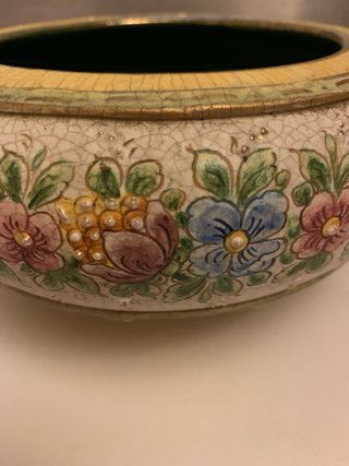 Centrotavola ceramica Deruta dipinto a mano