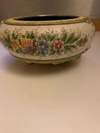 Centrotavola ceramica Deruta dipinto a mano