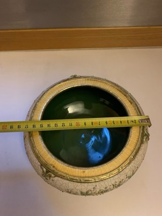 Centrotavola ceramica Deruta dipinto a mano
