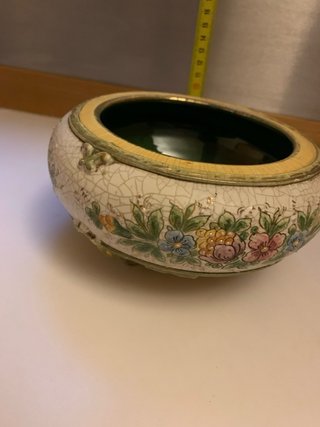 Centrotavola ceramica Deruta dipinto a mano