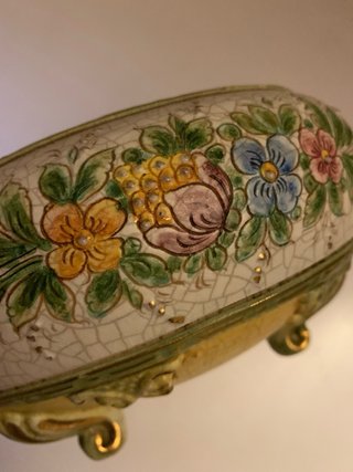 Centrotavola ceramica Deruta dipinto a mano