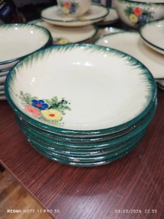 LA BISBAL CERAMICA VAJILLA FLORES