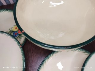 LA BISBAL CERAMICA VAJILLA FLORES