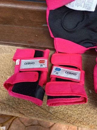 Pack Protecciones Patines Oxelo Rosa talla XS