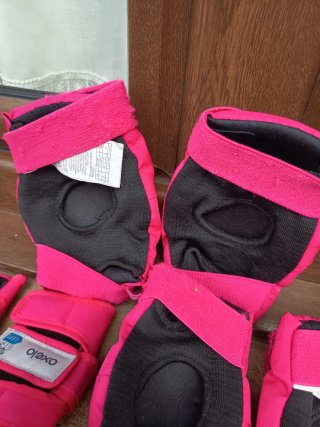 Pack Protecciones Patines Oxelo Rosa talla XS