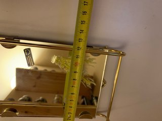 Appendichiavi da parete in ottone con specchio