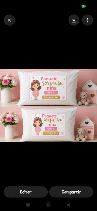 Pack sorpresa ropa T.12 Niña 3 conjuntos