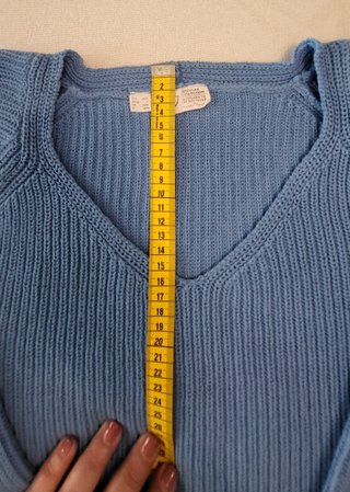 Pullover azzurro in cotone Bonprix