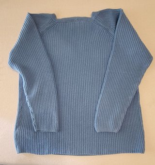 Pullover azzurro in cotone Bonprix