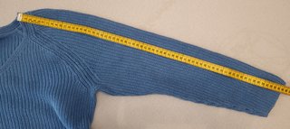 Pullover azzurro in cotone Bonprix