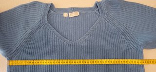 Pullover azzurro in cotone Bonprix