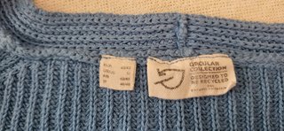 Pullover azzurro in cotone Bonprix