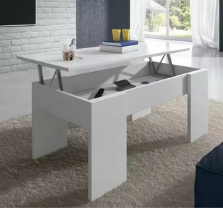 Mesa centro elevable madera y metal