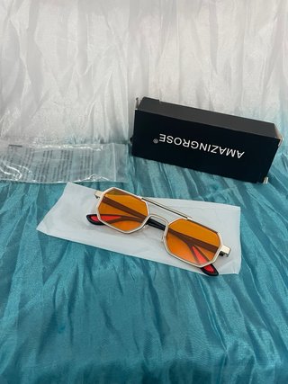 Gafas de sol AMAZINGROSE plateadas y naranjas