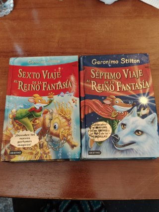 Dos libros Sexto y Septimo de Geronimo Stilton