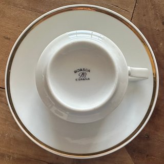Vajilla Merienda/Café BIDASOA 40 piezas Filo Oro