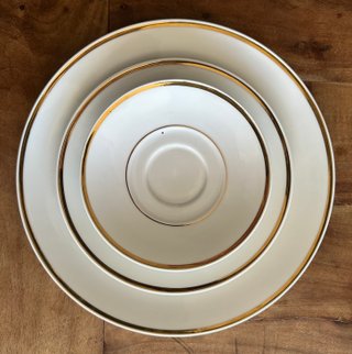 Vajilla Merienda/Café BIDASOA 40 piezas Filo Oro