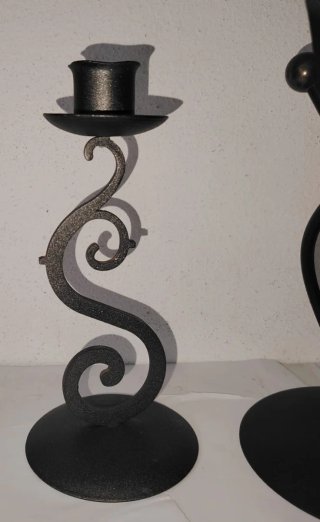 Lotto 5 Candelabri e Portacandele Ferro Battuto