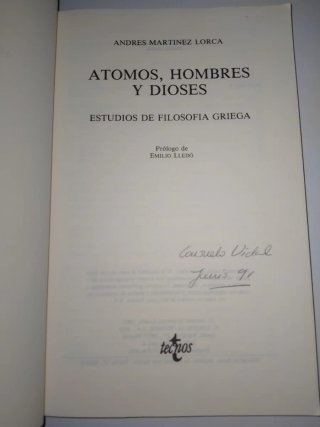 Átomos, Hombres y Dioses. Filosofía Griega.