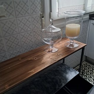 Recibidor industrial madera y metal.Diferentes uso