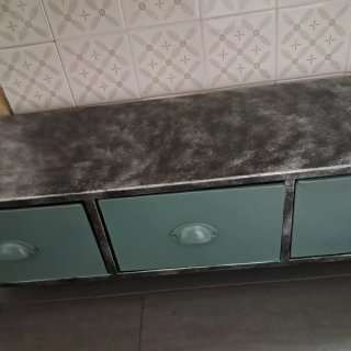 Recibidor industrial madera y metal.Diferentes uso