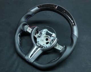 Volante bmw F20 F30 F15 de carbono con led y leva