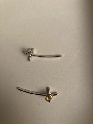 Orecchini in Argento e Zirconi a forma di Croce