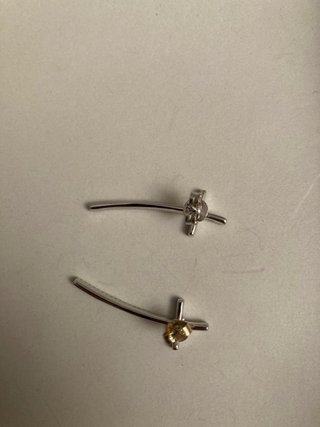 Orecchini in Argento e Zirconi a forma di Croce