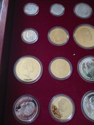 Colección 23 Monedas Oro y Plata historia  peseta