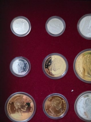 Colección 23 Monedas Oro y Plata historia  peseta
