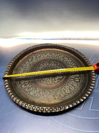 2 platos Decorativo para colgar en Pared Cobre con relieve 41 cm diametro
