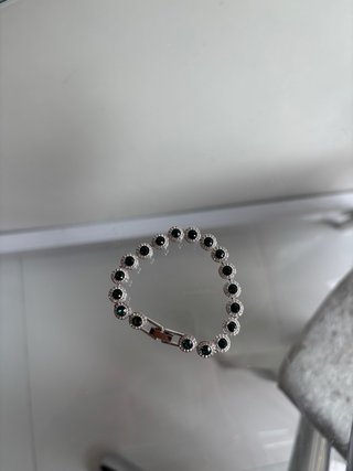 Pulsera Swarovski Original Plata y verde