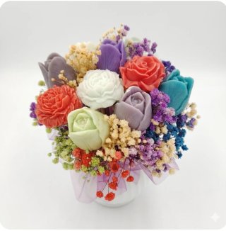 Bouquet fiori in cera