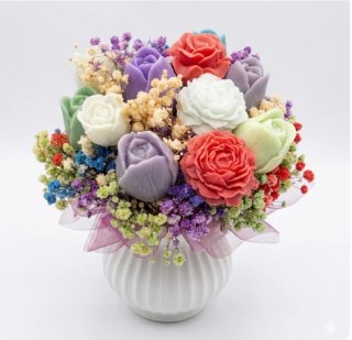 Bouquet fiori in cera