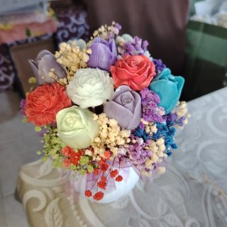 Bouquet fiori in cera
