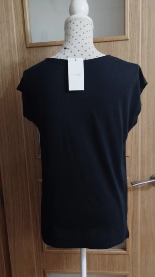 Camiseta negra perlas Talla M