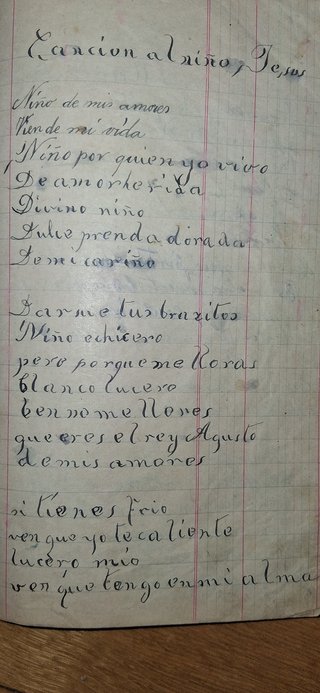 Libro manuscrito religioso JOSEFA SERNA TOMELLOSO